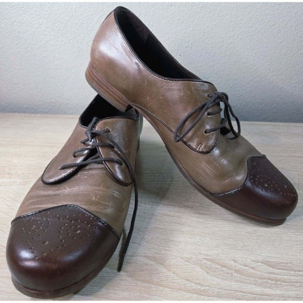 1883 by Wolverine Leather Oxford Shoes Brown Cap Toe Lace Up Size‎ 10